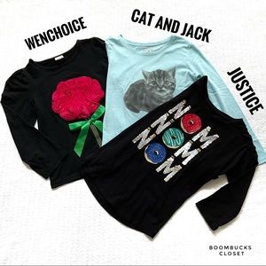 Like New Lots Long Sleeves Shirts Justice, Cat & Jack etc.